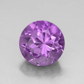 Ametista violeta natural 2,85ct, corte redondo, VVS-VS