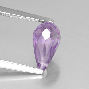 Ametista violeta natural 1,37ct, briolete, VVS-VS