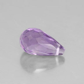 Ametista violeta natural 1,37ct, briolete, VVS-VS