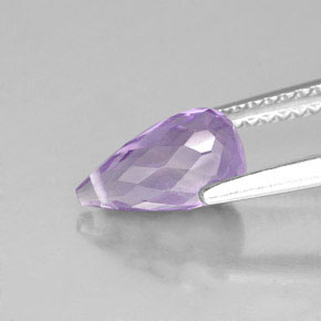 Ametista violeta natural 1,34ct, briolete, opaco