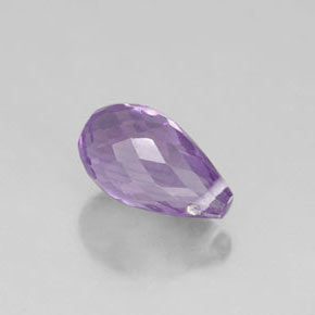 Ametista violeta natural 1,37ct, briolete, VVS