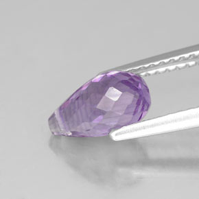 Ametista violeta natural 1,37ct, briolete, VVS