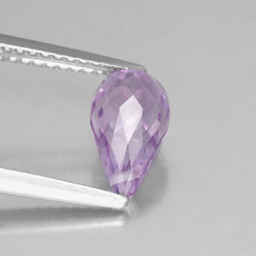 Ametista violeta natural 1,41ct, briolete, VVS-VS