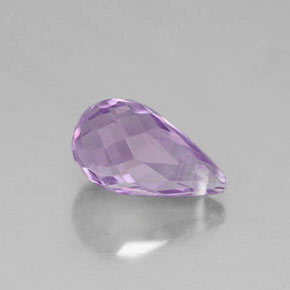 Ametista violeta natural 1,41ct, briolete, VVS-VS