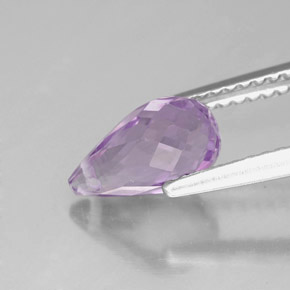 Ametista violeta natural 1,41ct, briolete, VVS-VS