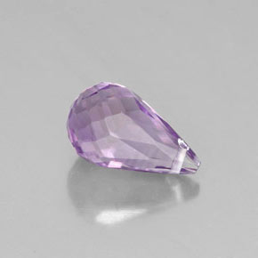 Ametista violeta natural 1,41ct, briolete, VVS-VS