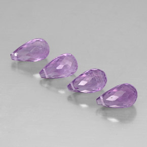 Pedras preciosas de ametista violeta natural de  ct, briolete, VVS-VS