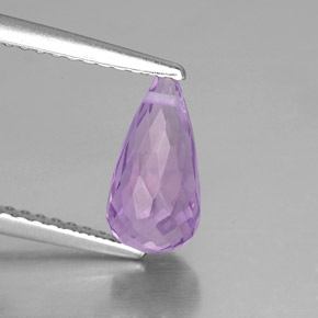 Ametista violeta natural 1,38ct, briolete, VS