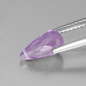 Ametista violeta natural 1,38ct, briolete, VS