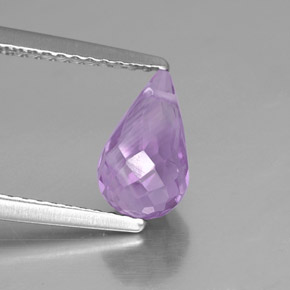 Ametista violeta natural 1,35ct, briolete, VS