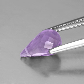 Ametista violeta natural 1,35ct, briolete, VS