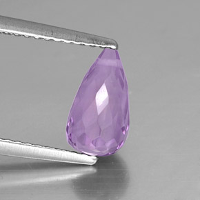 Ametista violeta natural 1,53ct, briolete, VS