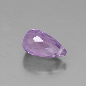 Ametista violeta natural 1,53ct, briolete, VS