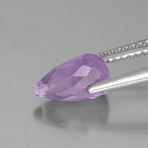 Ametista violeta natural 1,53ct, briolete, VS