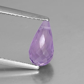 Ametista violeta natural 1,32ct, briolete, VS