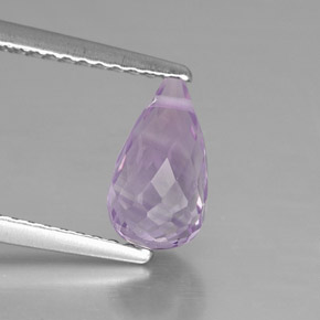 Ametista violeta natural 1,38ct, briolete, VS