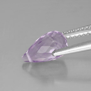 Ametista violeta natural 1,38ct, briolete, VS