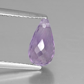 Ametista violeta natural 1,38ct, briolete, VS