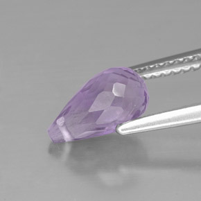 Ametista violeta natural 1,38ct, briolete, VS