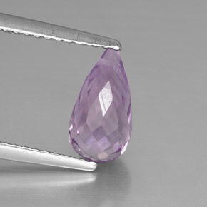 Ametista violeta natural 1,42ct, briolete, VVS-VS