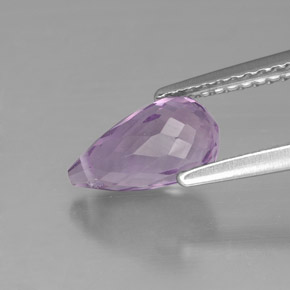 Ametista violeta natural 1,42ct, briolete, VVS-VS