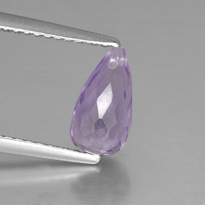 Ametista violeta natural 1,30ct, briolete, VVS-VS