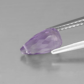 Ametista violeta natural 1,30ct, briolete, VVS-VS