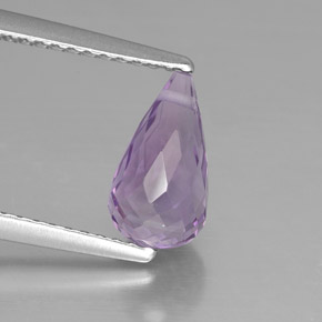 Ametista violeta natural 1,40ct, briolete, VVS-VS