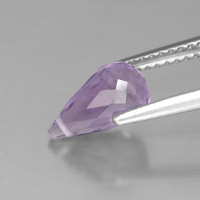Ametista violeta natural 1,40ct, briolete, VVS-VS