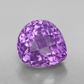 Ametista violeta natural 4,84ct, formato de pêra, VVS
