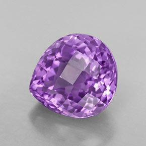 Ametista violeta natural 4,84ct, formato de pêra, VVS