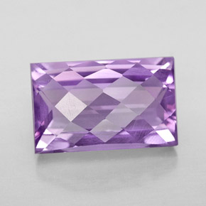Ametista violeta natural 5,78ct, baguete, VVS-VS