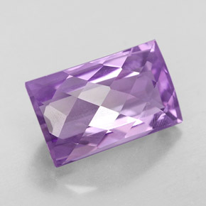 Ametista violeta natural 5,78ct, baguete, VVS-VS