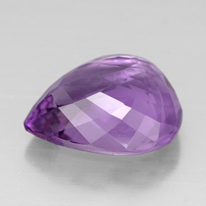 Ametista violeta natural 6,22ct, formato de pêra, VVS