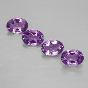Pedras preciosas de ametista violeta natural de  ct, corte oval, VVS-VS