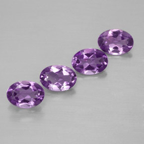 Pedras preciosas de ametista violeta natural de  ct, corte oval, VVS-VS