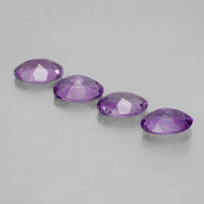 Pedras preciosas de ametista violeta natural de  ct, corte oval, VVS-VS