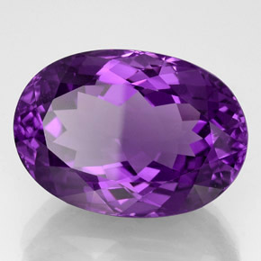 Ametista violeta natural 54,73ct, corte oval, IF
