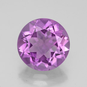 Ametista violeta natural 3,32ct, corte redondo, VS