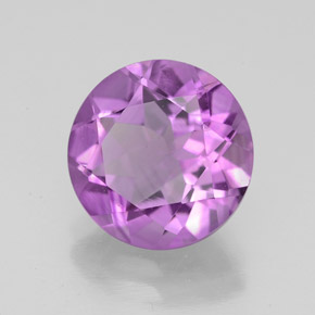 Ametista violeta natural 3,32ct, corte redondo, VS
