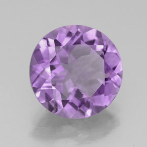 Ametista violeta natural 3,00ct, corte redondo, VS