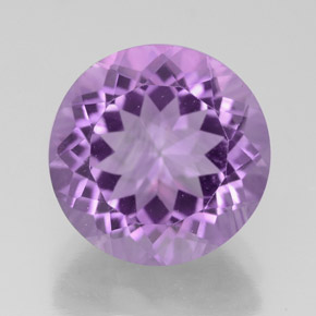 Ametista violeta natural 4,43ct, corte redondo, VS