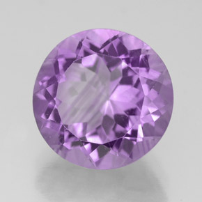 Ametista violeta natural 4,43ct, corte redondo, VS