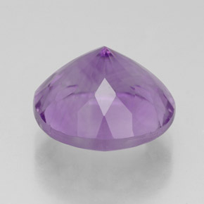 Ametista violeta natural 4,43ct, corte redondo, VS