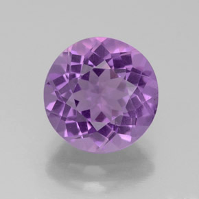 Ametista violeta natural 2,68ct, corte redondo, VS