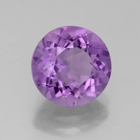 Ametista violeta natural 2,68ct, corte redondo, VS