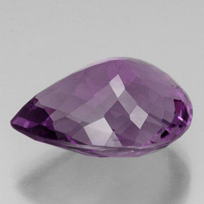 Ametista violeta natural 27,20ct, formato de pêra, VVS