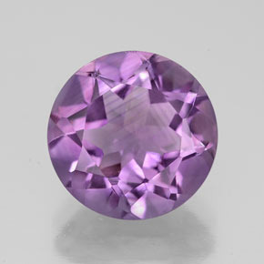 Ametista violeta natural 3,38ct, corte redondo, VS