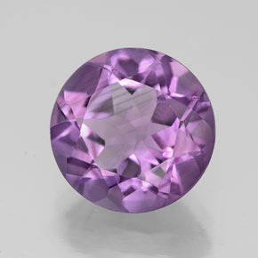 Ametista violeta natural 3,38ct, corte redondo, VS
