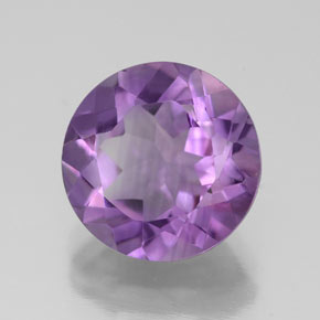 Ametista violeta natural 3,48ct, corte redondo, VS